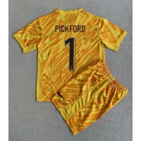 England Jordan Pickford #1 Målvakt Hemmatröja Barn EM 2024 Kortärmad (+ Korta byxor)